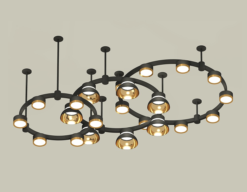 Комплект подвесного светильника Ambrella Light Techno Ring XR92222001 (A9222, A9227, C9233, C9242, C9238, C9232, N8145, N8124)