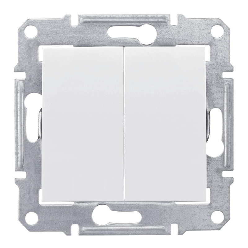 Переключатель двухклавишный Schneider Electric Sedna 10A 250V SDN0600121