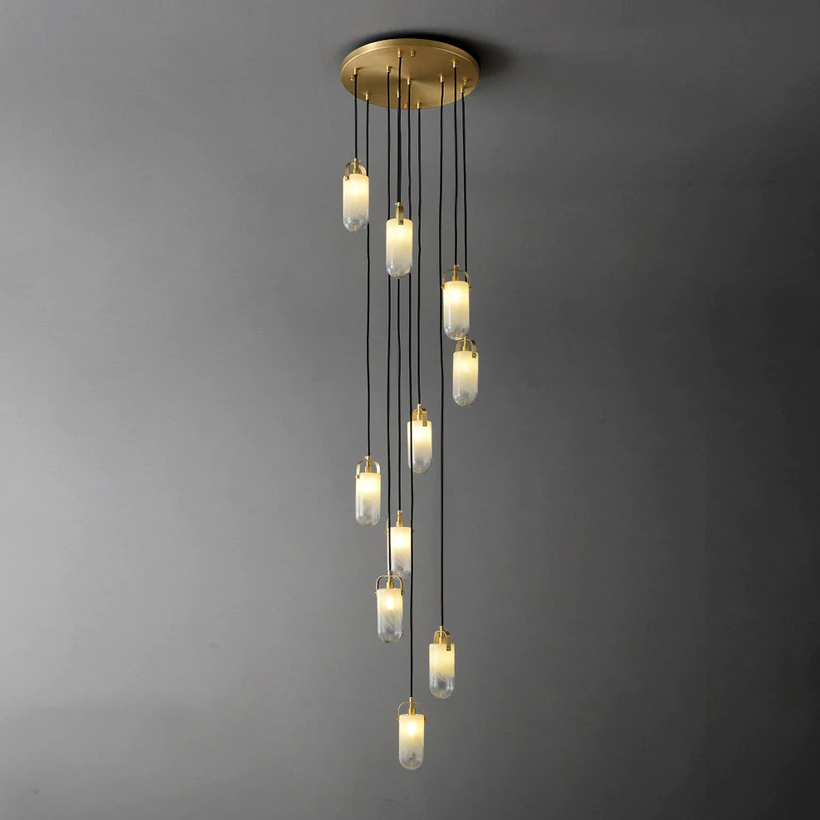 Каскадная люстра DeLight Collection Sorno MT9056-10H brass