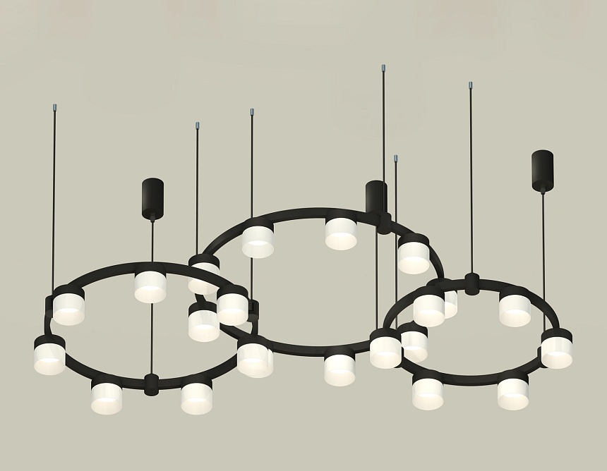 Комплект подвесного светильника Ambrella Light Techno Ring XR92092210 (A9209x3, C9242, C9238, C9232, N8402)