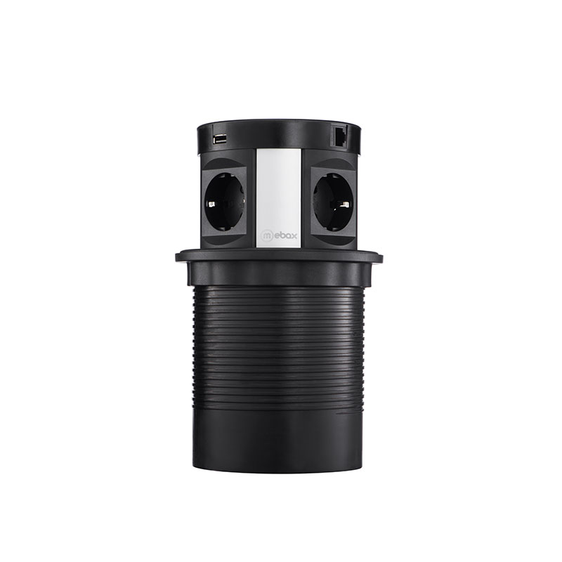 Блок розеток 107J (4 секции, 2 USB и RJ-45) Mebax 00-00001466