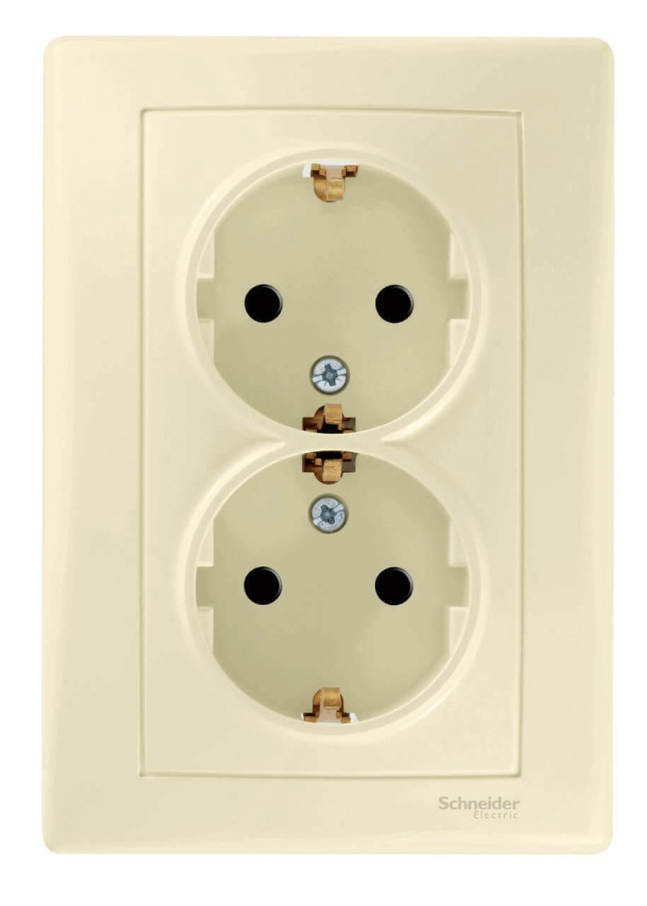 Розетка двойная Schneider Electric Sedna с/з без шторок 16A 250V SDN3000647