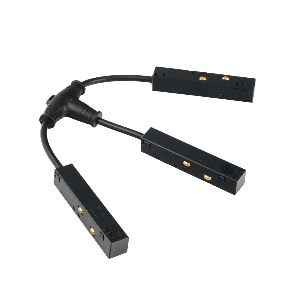 Т-образный коннектор питания гибкий для магнитного шинопровода Myfar Accessories for MagLine 23 MT0200-FCT-B