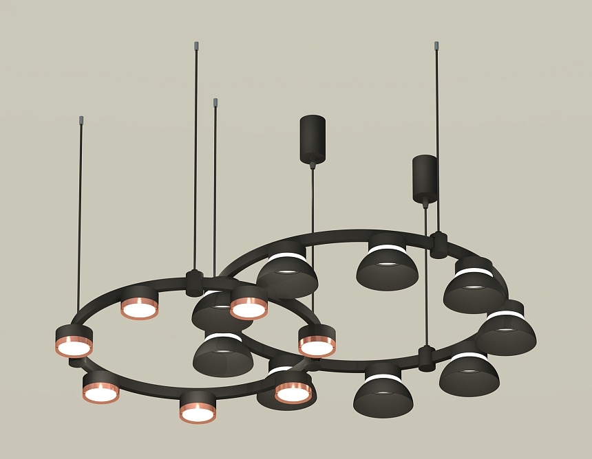 Комплект подвесного светильника Ambrella Light Techno Ring XR92091100 (A9209x2, C9238, C9242, N8141, N8126)