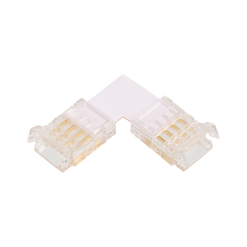 Коннектор угловой для ленты SMD RGB шириной 10мм, комплект 3шт. WOLTA WLS-4PIN-RGB-10MM-L