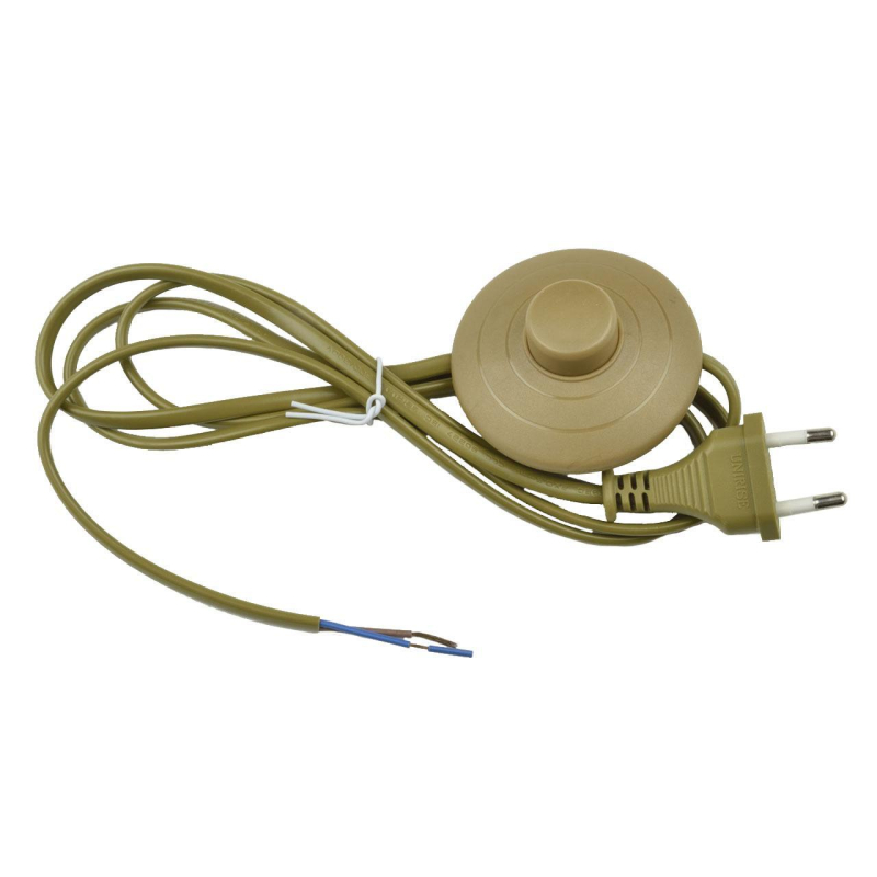 Шнур сетевой с вилкой и выключателем (UL-00004436) Uniel UCX-C20/02A-170 Brown