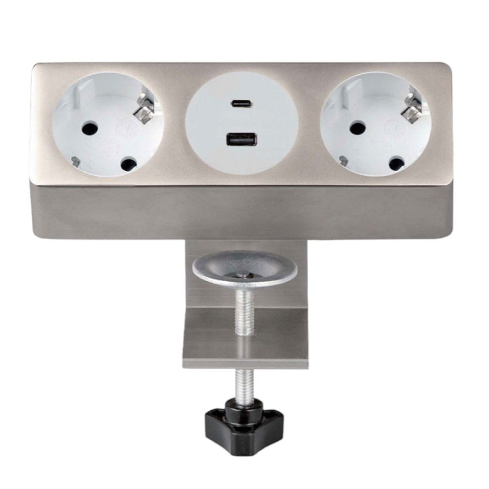 Блок розеток 10A (2 секции, USB и Type C) Mebax 00-00002739