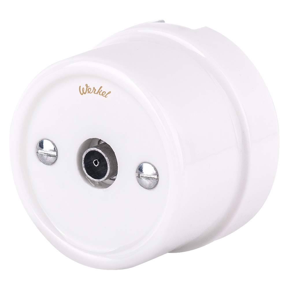 ТВ розетка Werkel Retro белая WL18-02-05 4690389100659