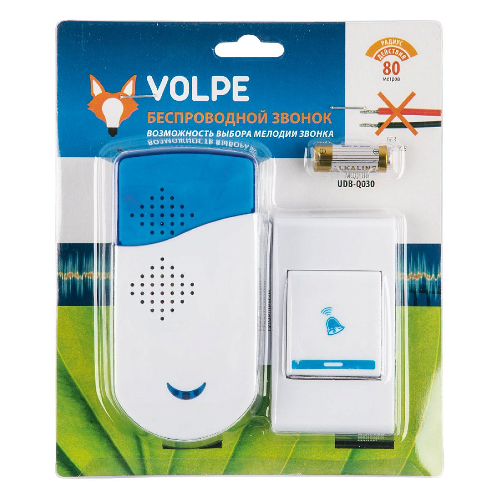 Беспроводной звонок Volpe UDB-Q030 W-R1T1-32S-100M-WH UL-00010592