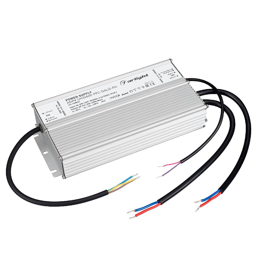 Блок питания Arlight ARPV-UH24600-PFC-DALI2-PH (24V, 25A, 600W) 048622