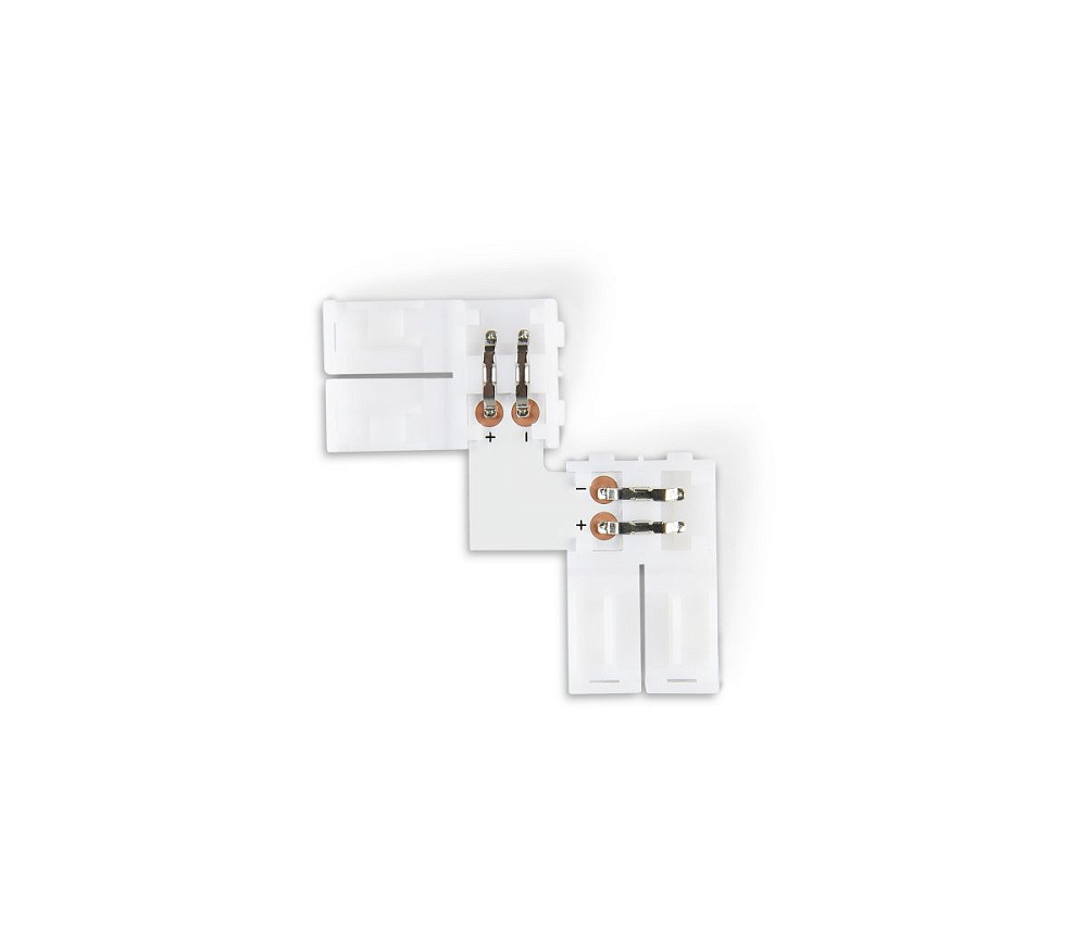 Соединитель угловой L для светодиодной ленты 2835 12/24V (2 конт.) GS6501 (10шт) Ambrella Light Illumination GS6501
