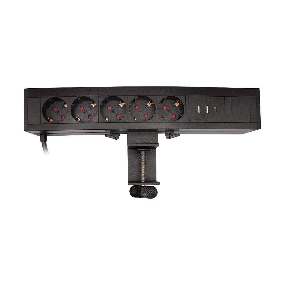 Блок розеток LE4 (5 секции 2 USB + 1 type-C беспроводная зарядка) Mebax 00-00002875