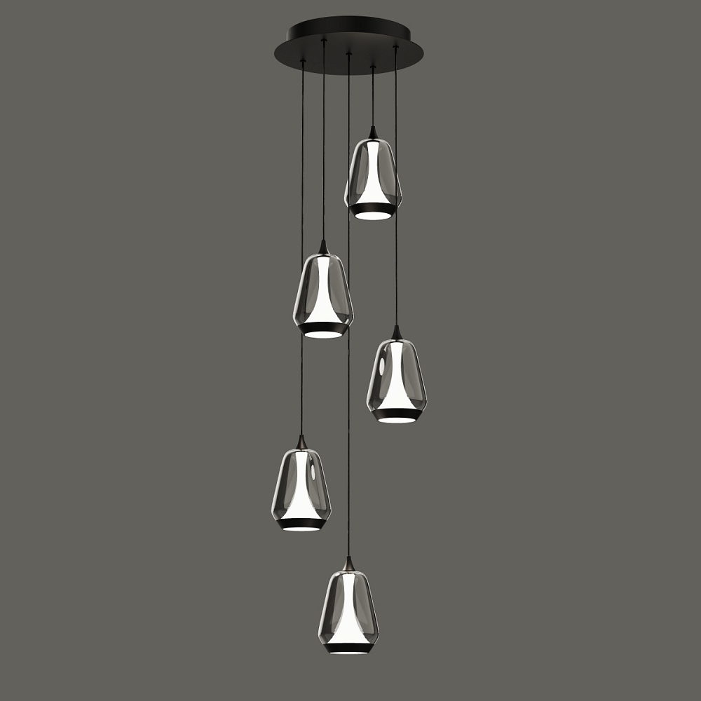 Каскадная люстра Delight Collection MD24001011-5A black/smoky