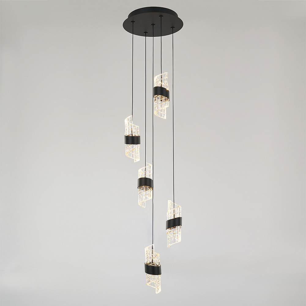 Каскадная люстра DeLight Collection MD23001022-5A matt black