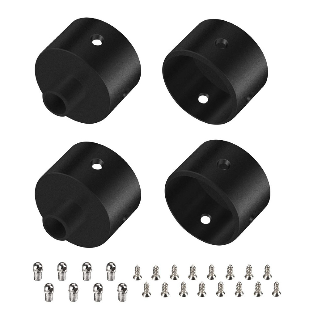 Заглушка Arlight WPH-FLEX-D22-360deg BLACK ALU с отверстием 049940