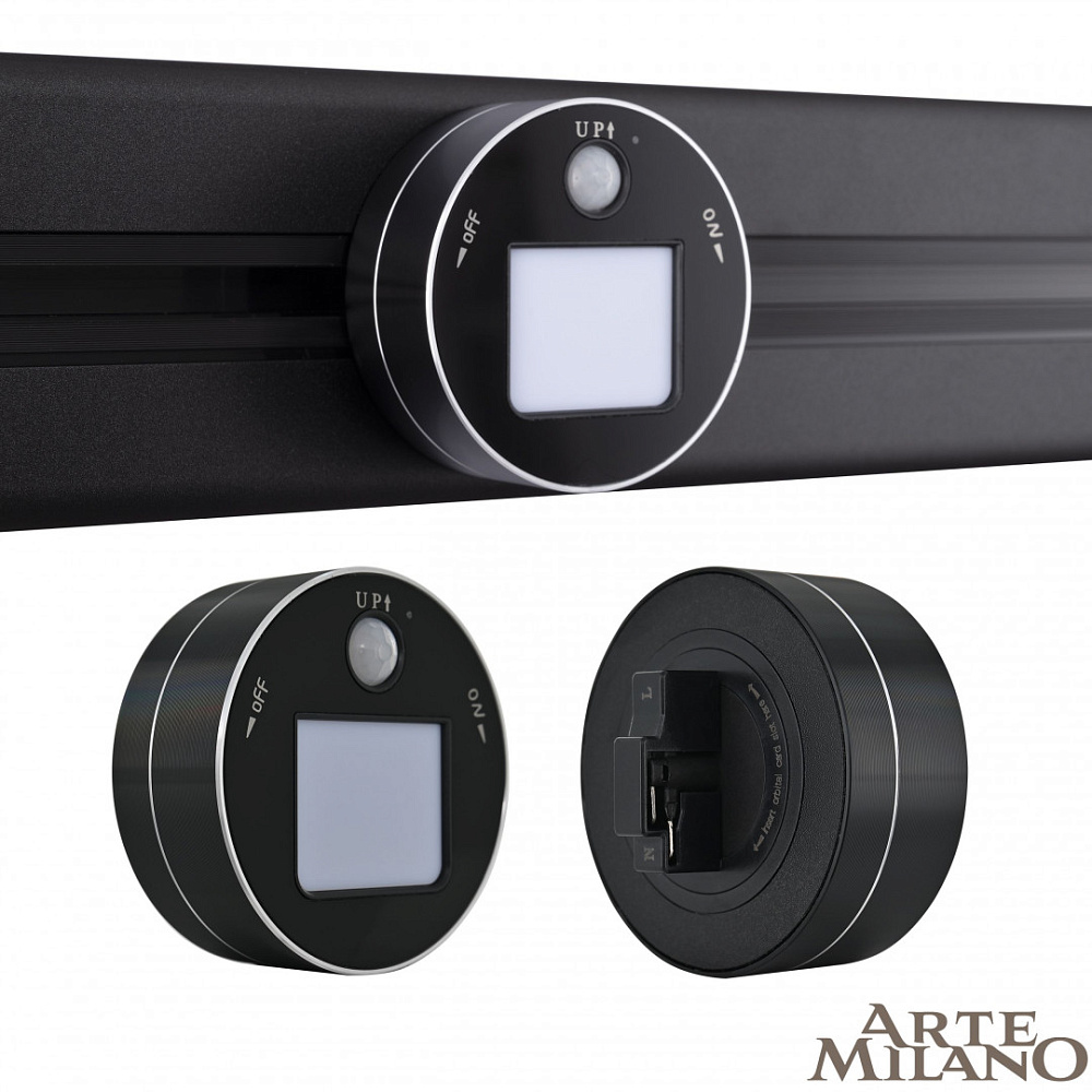Трековая подсветка Arte Milano Am-track-sockets 380011TLS/LWS Black