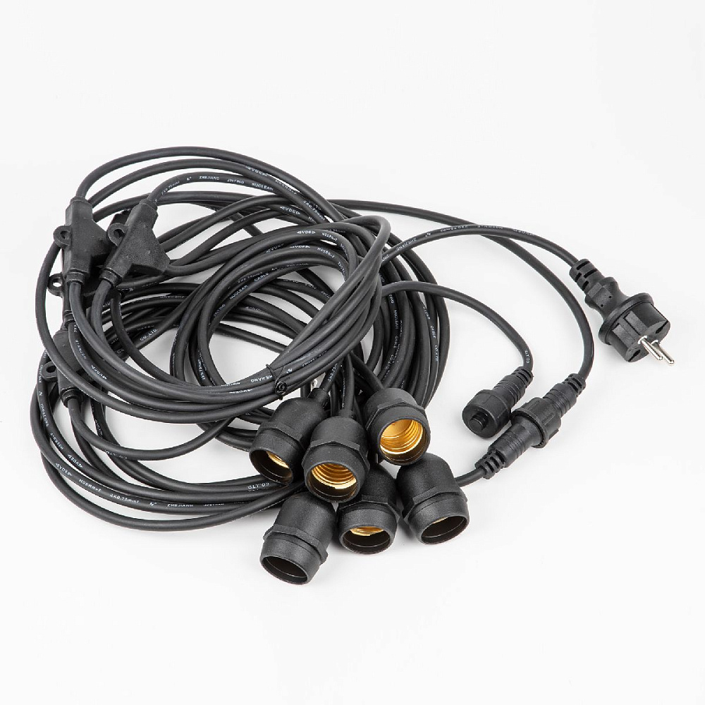 Гирлянда для освещения теплиц Uniel UDL-K230 6/E27/5M IP54 BLACK BELT-LIGHT GREENHOUSE UL-00010925