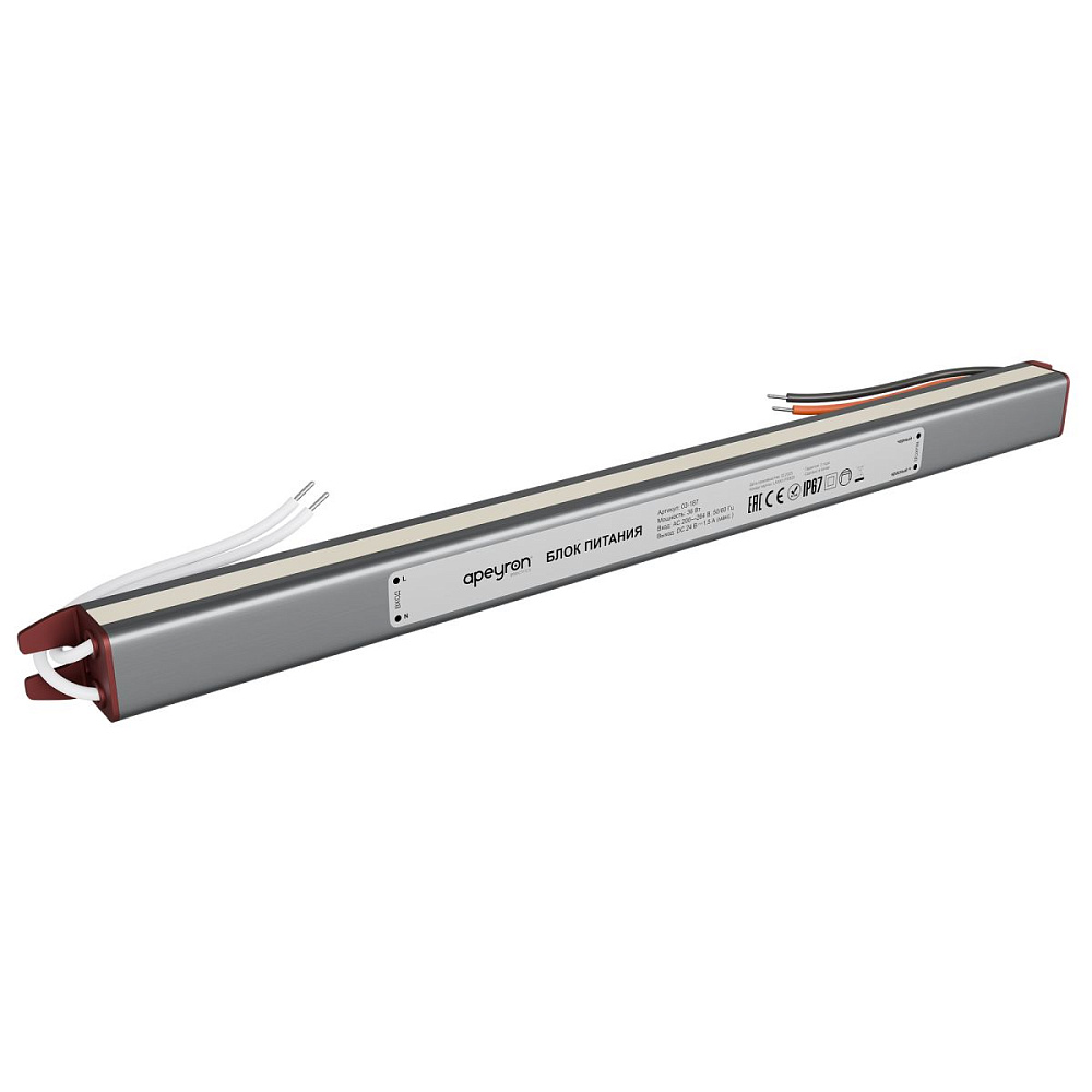 Блок питания Apeyron 24В 36Вт 200-264В 1,5А IP67 03-187