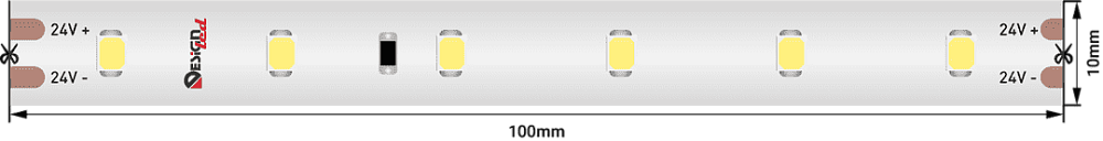 Светодиодная лента Designled 24В 2835 6Вт/м 4000K 20м IP67 DSG260S-24-NW-67 021665