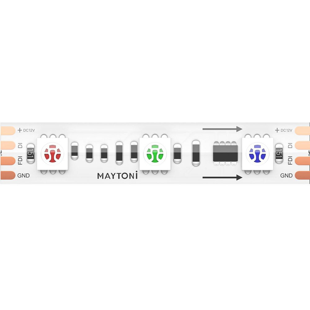 Светодиодная лента Maytoni Led Strip 12В 5050 14,4Вт/м RGB 5м IP67 201244