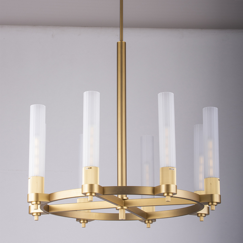 Люстра на штанге DeLight Collection MD2314-8A antique brass