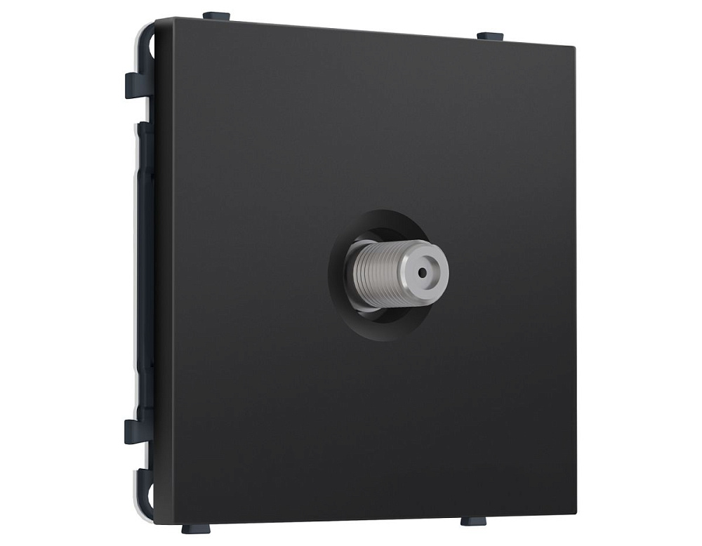 Комплект механизма TV розетки SAT SIGMA Черный матовый 5-2400MHz 3.5dB QUANT PRO Ambrella Volt MS813050 (SP8130, PR215)
