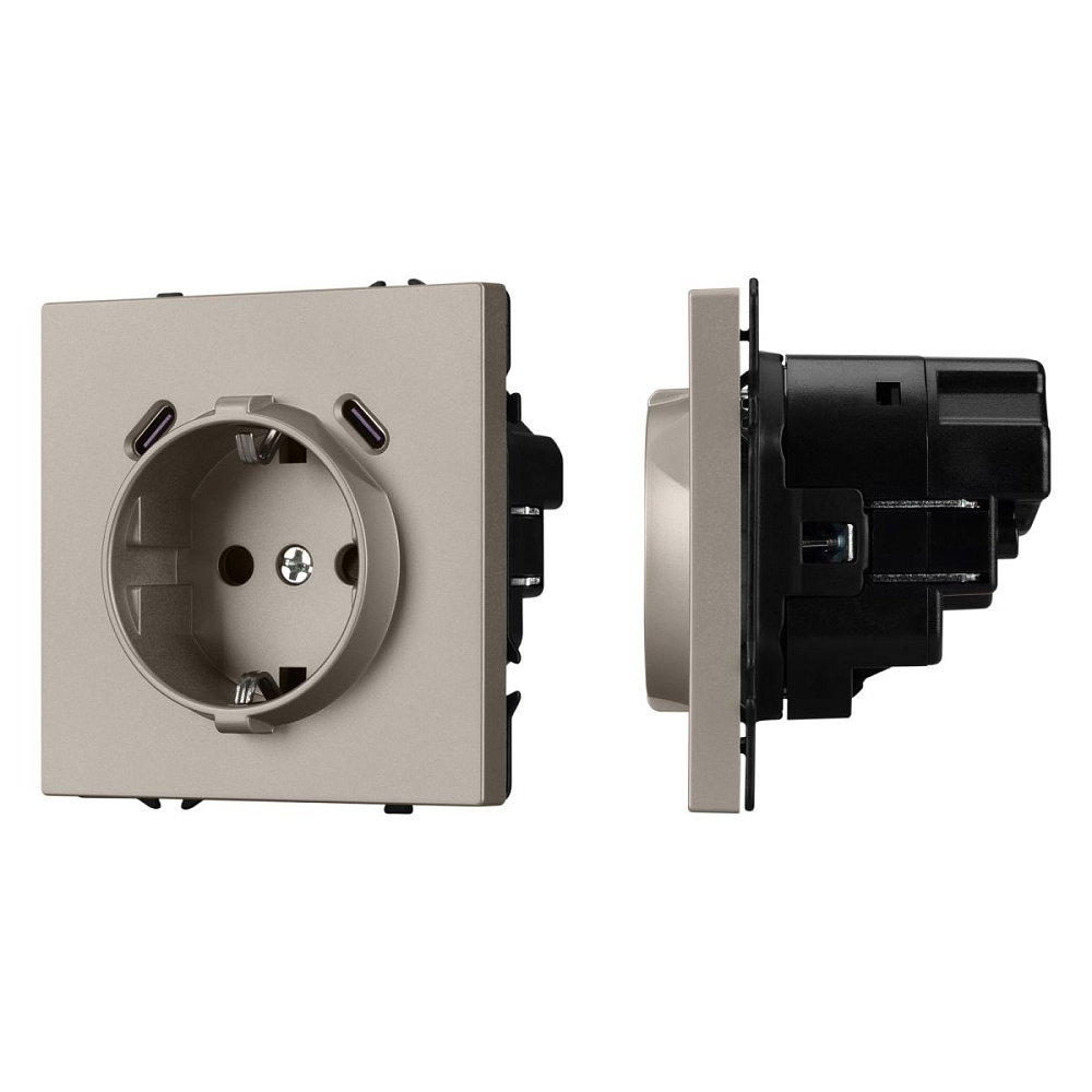 Механизм розетки с USB зарядкой Arlight SCT-NOBE-MUCC-SFPL-CA (230V, 16A) 061814