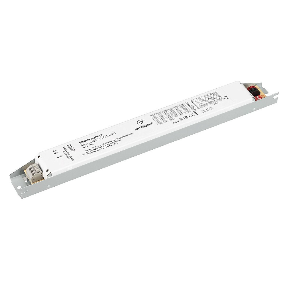 Блок питания Arlight ARJ-LG-50-LINEAR-PFC (50W, 9-58V, 0.7-1.4A) 049551
